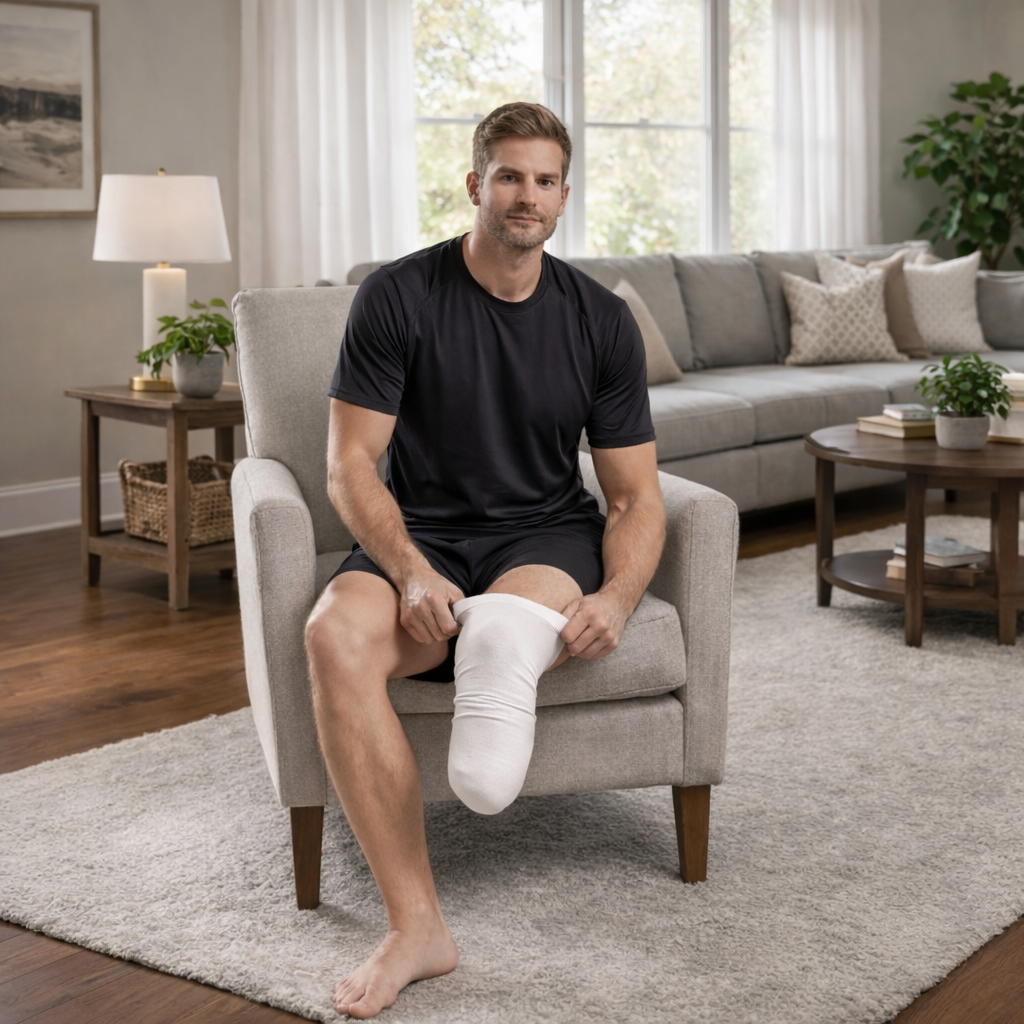 SockCare Amputee Sokken Wit – Comfortabele Sokken Voor Geheelde Amputaties | SockCare